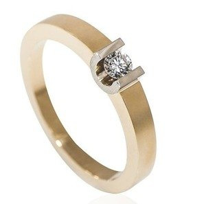 Pierścionek z brylantem ID 379