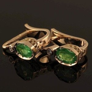 Kolczyki ze szmaragdami i brylantami