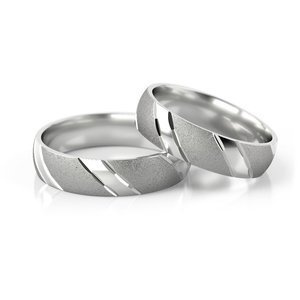 Obrączki z białego złota ST 1