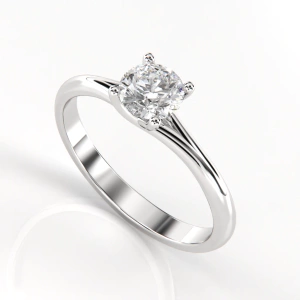 Pierścionek zaręczynowy z białego złota z brylantem ID 442