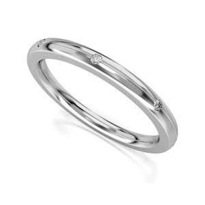 Obrączka z białego złota ST 533 z kolekcji Memotios