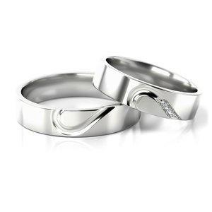 Obrączki z białego złota ST 309