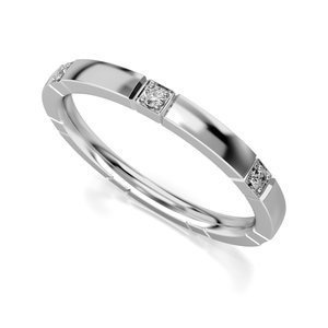 Obrączka z białego złota ST 538 z kolekcji Memotios