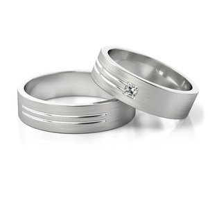 Obrączki z białego złota ST 214