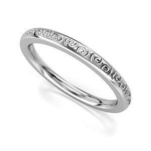 Obrączka z białego złota ST 517 kolekcja Memotios