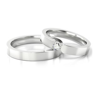 Obrączki z białego złota ST 312