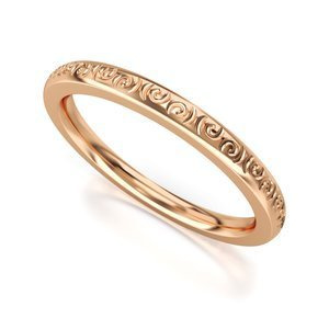 Obrączka z różowego złota ST 517  kolekcja Memotios 