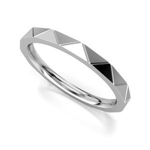 Obrączka z białego złota ST 532 z kolekcji Memotios