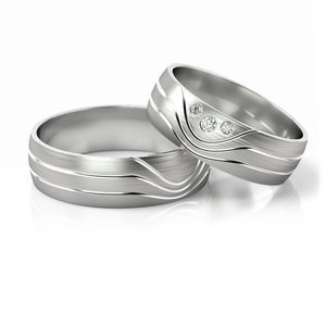 Obrączki z białego złota ST 291