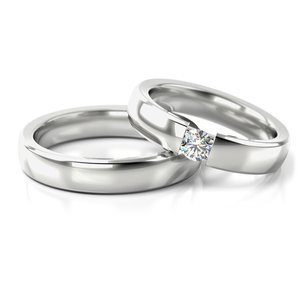 Obrączki z białego złota ST 161