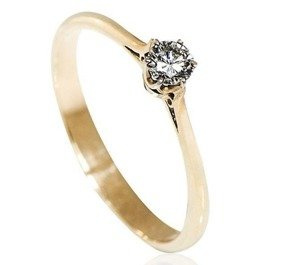 Pierścionek z brylantem ID 351