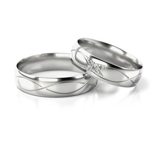 Obrączki z białego złota ST 278