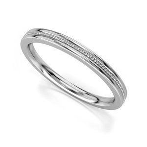 Obrączka z białego złota ST 515 kolekcja Memotios