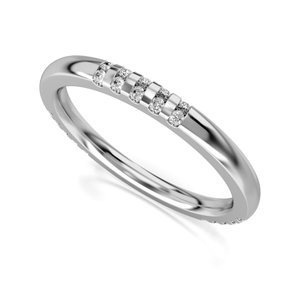 Obrączka z białego złota ST 509 kolekcja Memotios 