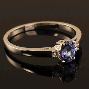 Pierścionek z tanzanitem i brylantami ID 367